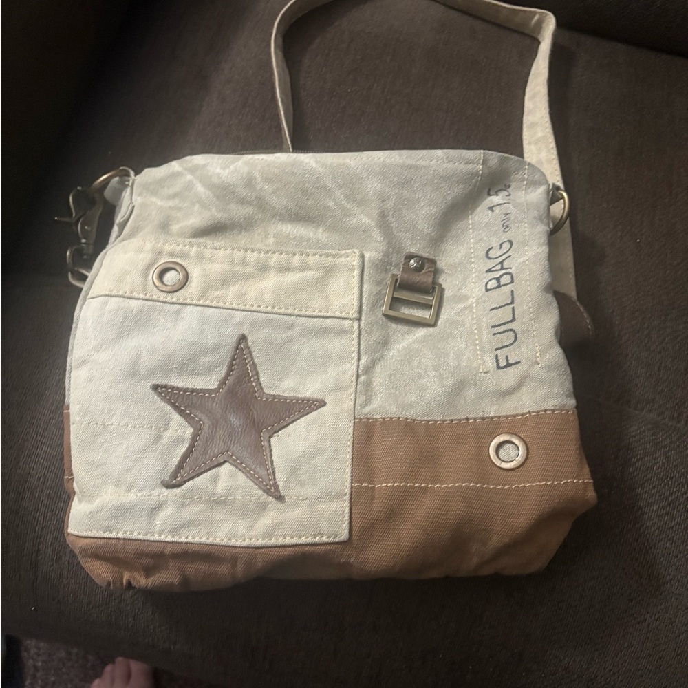 Myra Bag Canvas Crossbody with Star Accent